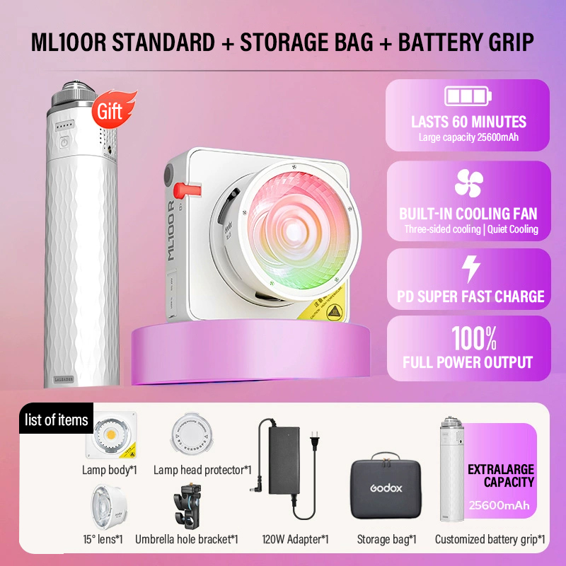 Photography Lighting Styles - Godox ML100Bi/ML100R ثنائي اللون LED ضوء