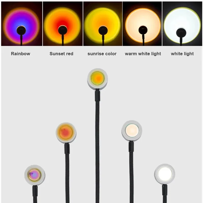 Photography Lighting Wall - مصباح إسقاط USB غروب الشمس قوس