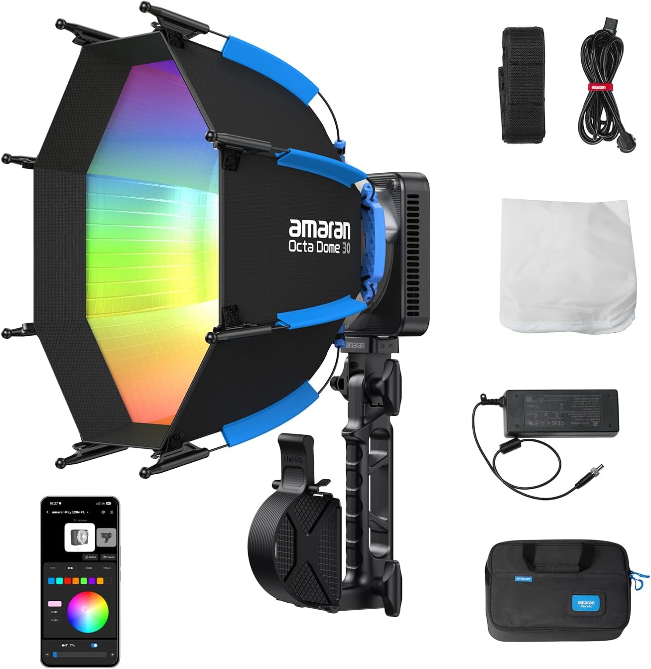 Photography Lighting Softbox - ضوء فيديو LED RGB بقوة 120
