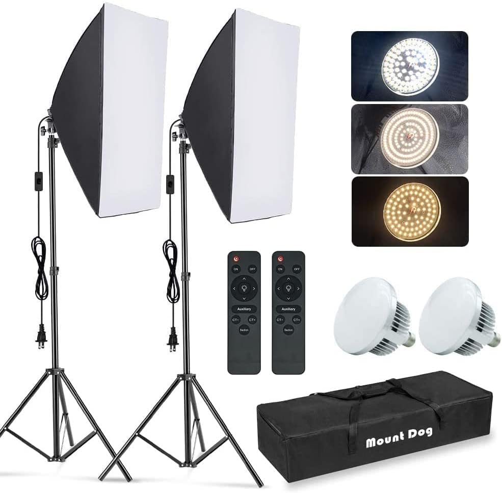 Photography Lighting Products - مجموعة إضاءة سوفت بوكس للتصوير الفوتوغرافي،