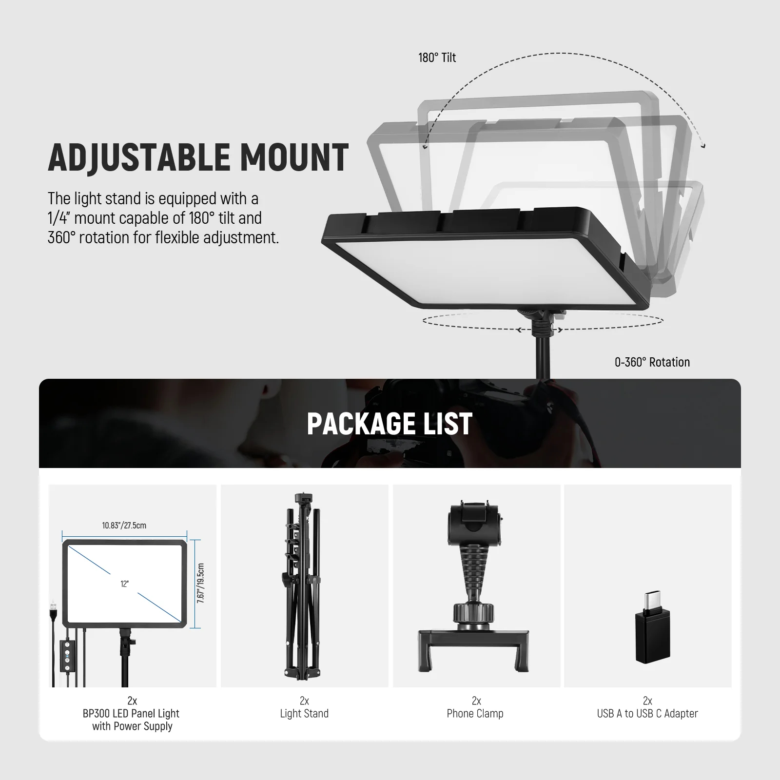 Photography Lighting Basics - مجموعة إضاءة لوحة إضاءة الفيديو LED