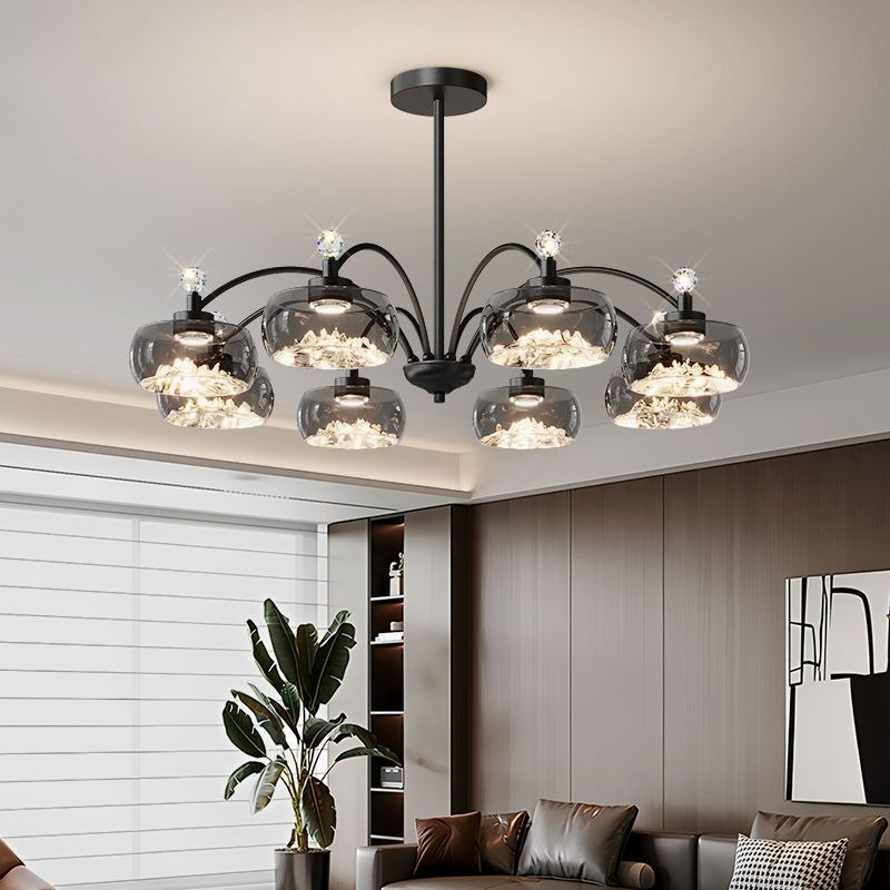 Photography Lighting For Food - زجاج حديث Led الثريا لغرفة المعيشة