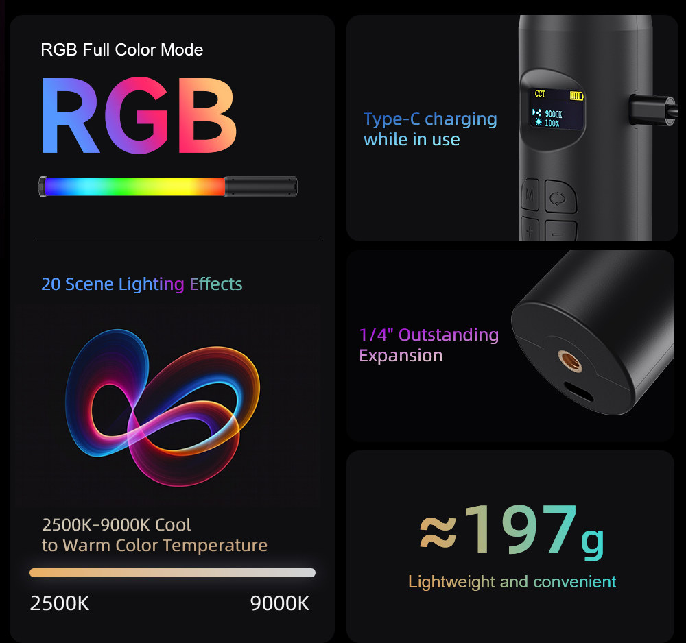 ضوء فيديو LUXCEO P300 RGB بقوة - مراجعة Photography Lighting Products وسعره