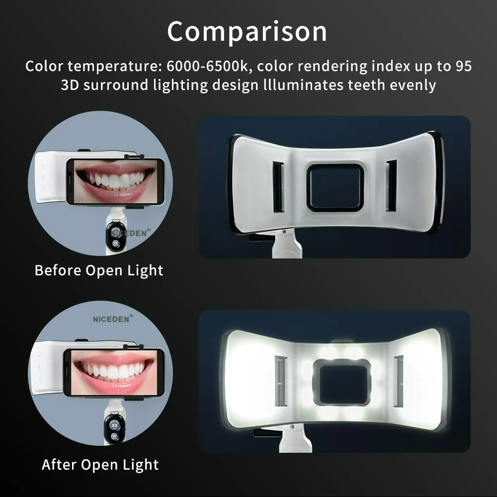 ضوء تصوير الأسنان للهاتف مع تق - مراجعة Photography Lighting Accessories وسعره