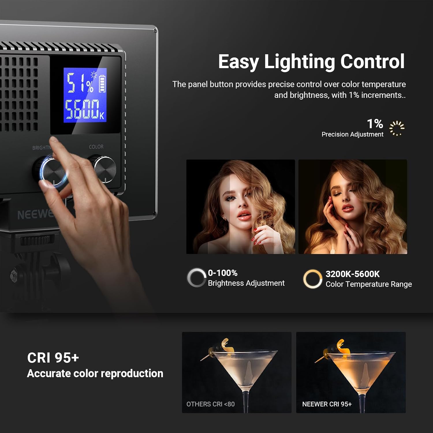 لوحة إضاءة LED من NEEWER Basic - مراجعة Photography Lighting Basics وسعره