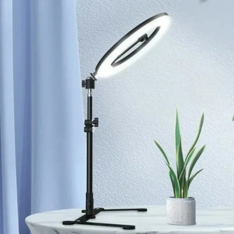 حامل هاتف علوي مع إضاءة حلقية  - مراجعة Photography Lighting For Food وسعره