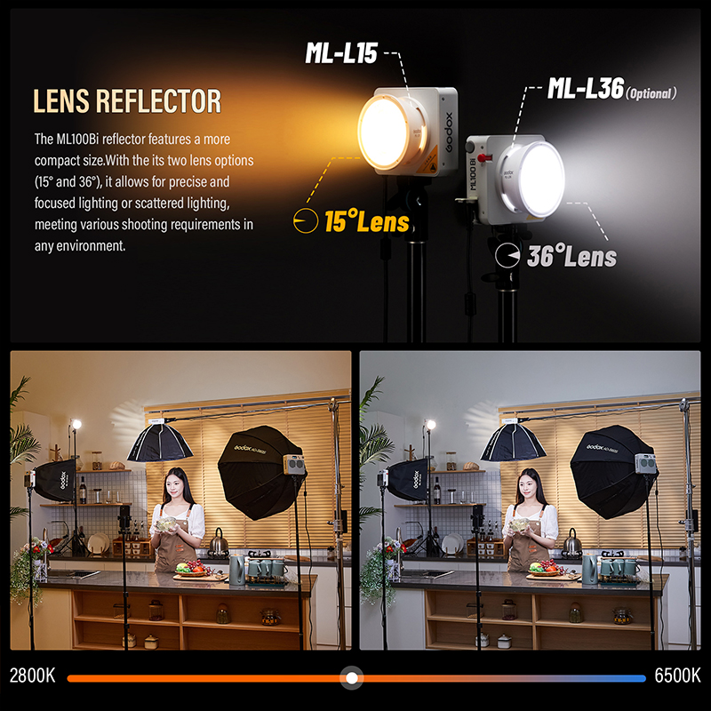 Godox ML100Bi/ML100R ثنائي الل - مراجعة Photography Lighting Styles وسعره