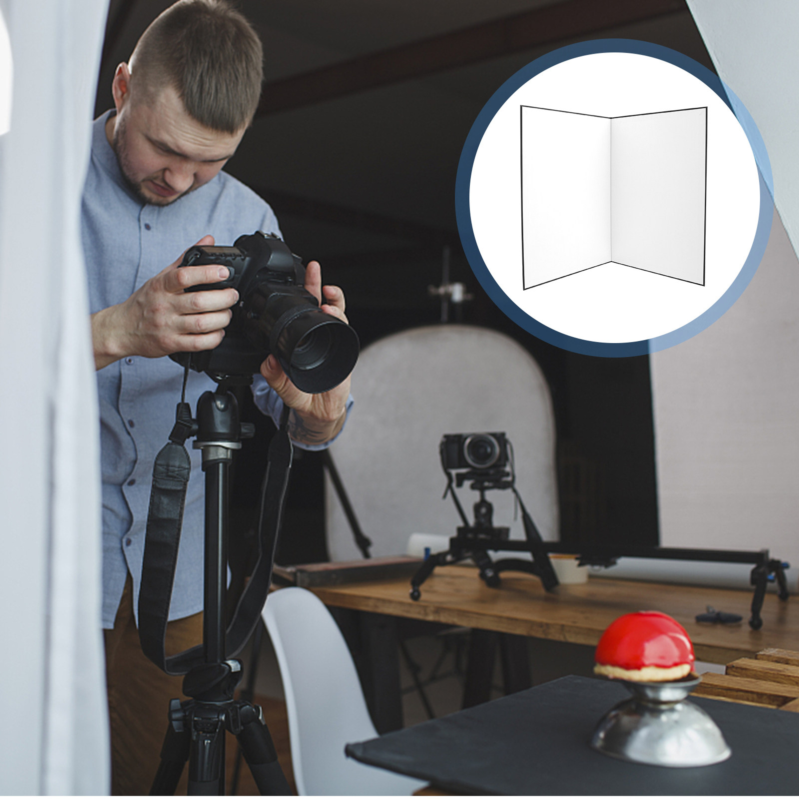 عاكس ضوء كرتوني قابل للطي مقاس - مراجعة Photography Lighting For Food وسعره