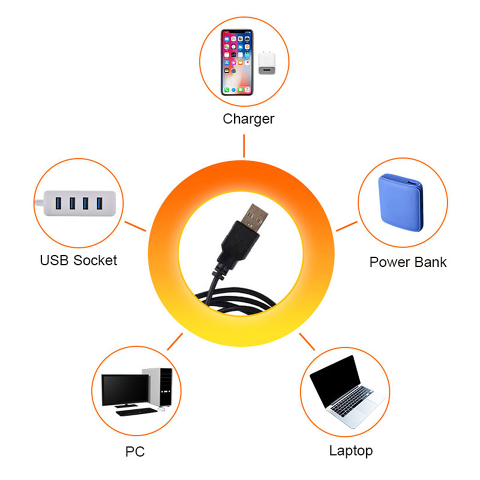1x USB غروب الشمس مصباح LED قو - مراجعة Photography Lighting Wall وسعره