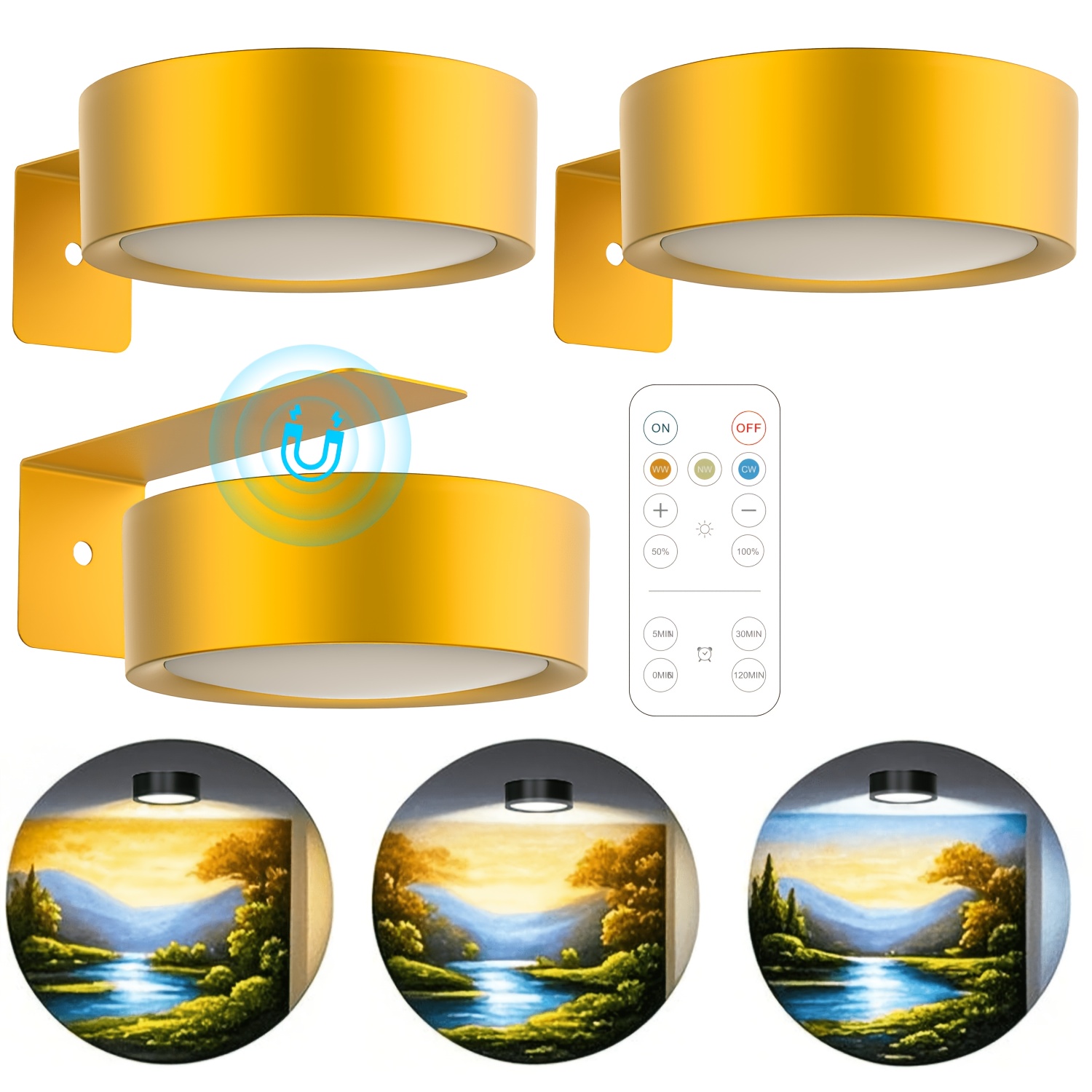 إضاءة جدارية مغناطيسية LED قاب - مراجعة Photography Lighting Wall وسعره