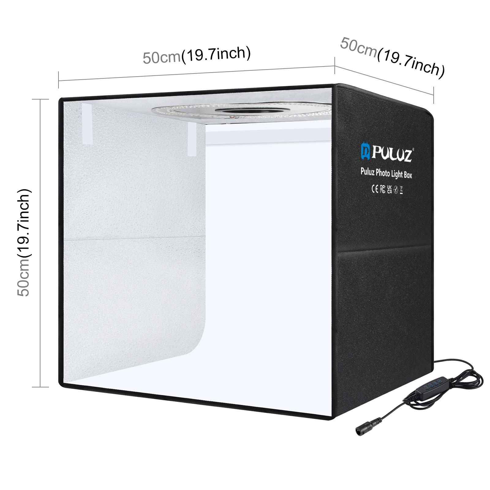 PULUZ إضاءة حلقية محمولة قابلة - مراجعة Photography Lighting Tent وسعره