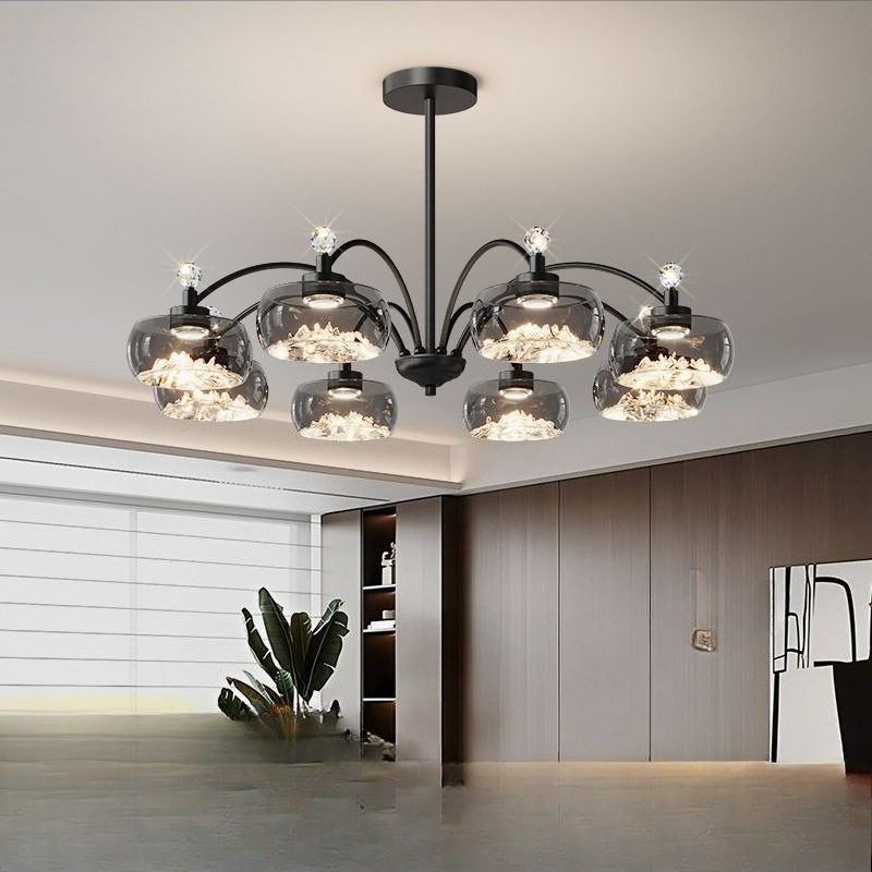 زجاج حديث Led الثريا لغرفة الم - مراجعة Photography Lighting For Food وسعره