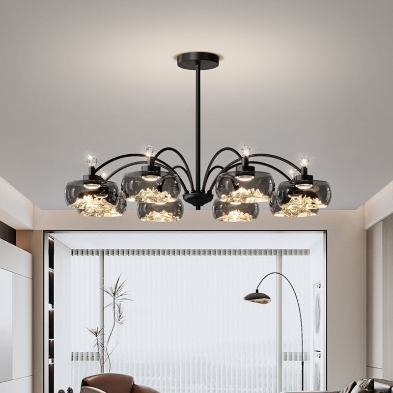 زجاج حديث Led الثريا لغرفة الم - مراجعة Photography Lighting For Food وسعره