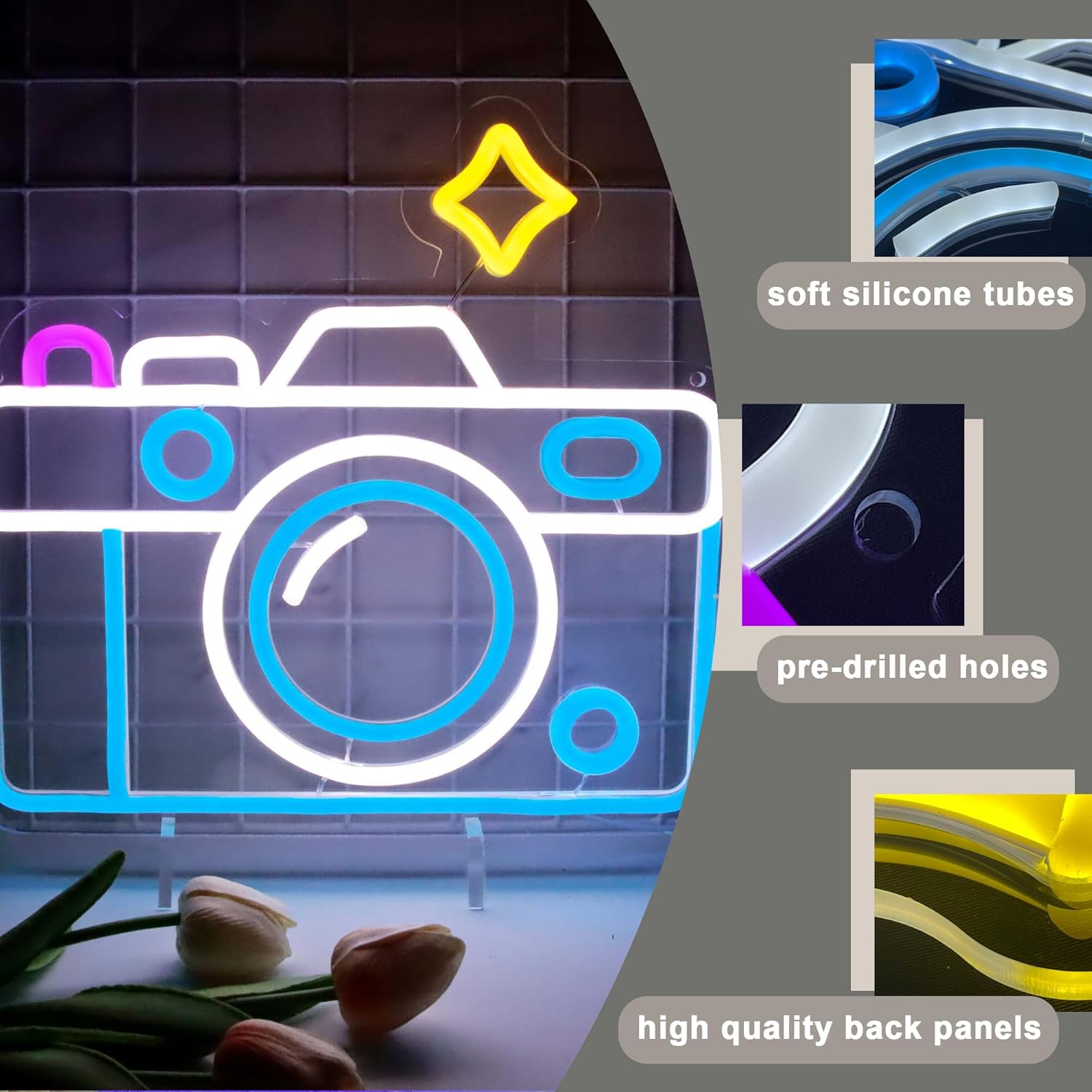 لافتات نيون لديكور الحائط، إضا - مراجعة Photography Lighting Wall وسعره